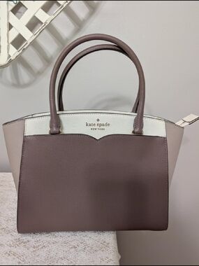kate spade Two-Tone Mauve and Cream Satchel